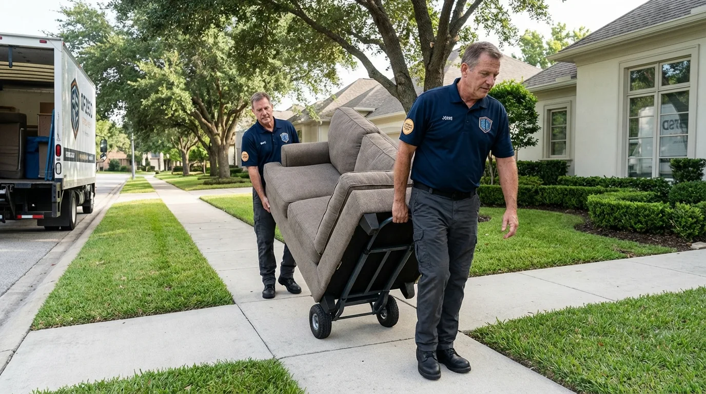 Local residential moving crew loading furniture in Saint Johnsville, NY
