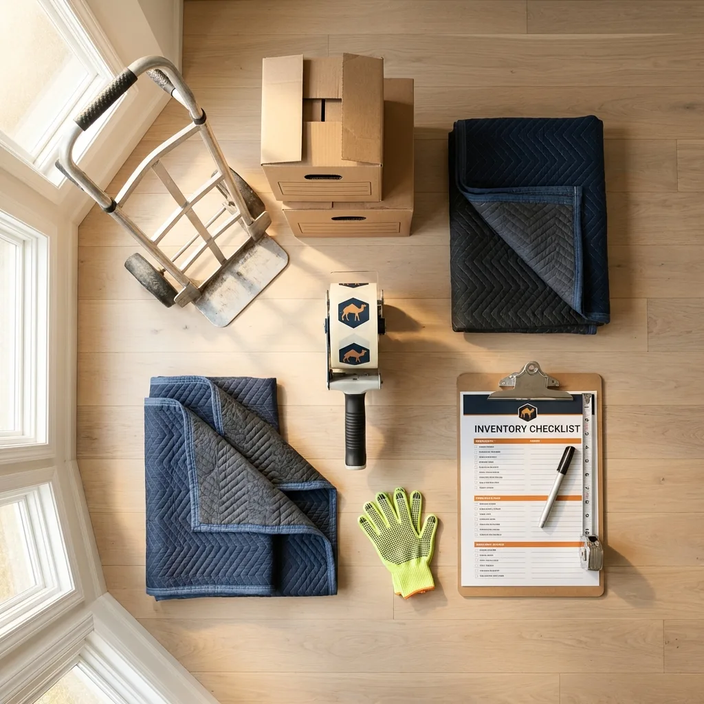 Professional moving supplies and packing materials layout for Saint Johnsville residential relocations