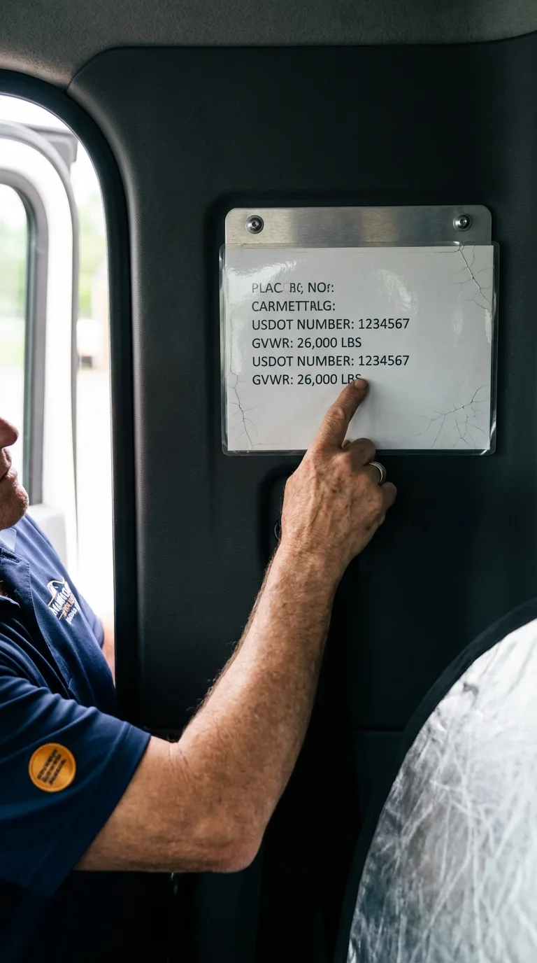USDOT licensing placard verification in Saint Johnsville